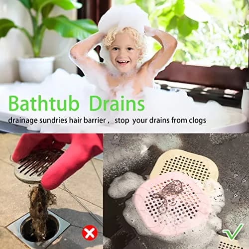 Couidl Grey Silicone Drain Hair Catcher 2 Pack (14 cm x 14 cm x 1 mm) | Prevents Clogged Drains thumbnail 3