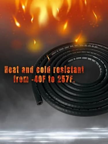 YAMAKATO 1/4 Inch ID 6FT NBR Fuel Line Hose SAE 30R7 with 10 Clamps | Reinforced Braided Hose for Small Engines thumbnail 3