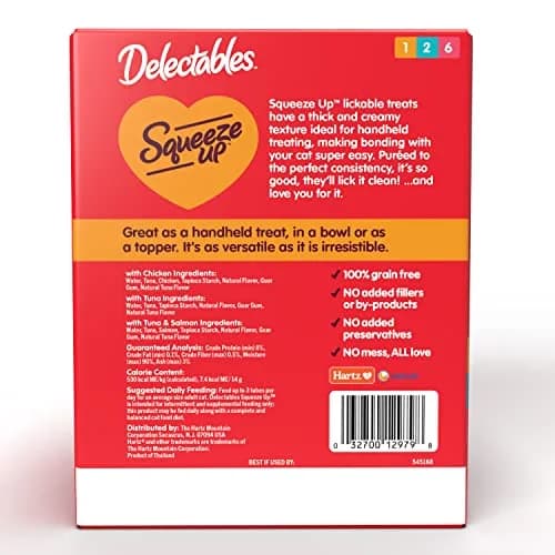 Delectables Squeeze Up Variety Pack Cat Treats 36 oz (72 Tubes) | Interactive Lickable Puree for Cats thumbnail 7