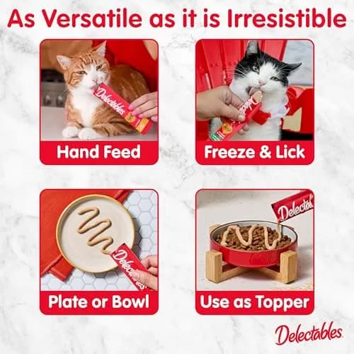 Delectables Squeeze Up Variety Pack Cat Treats 54 Tubes (27 oz / 765 g) | Interactive Lickable Puree for Bonding thumbnail 5
