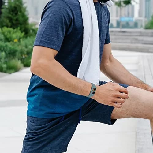 Gheper Silicone Watch Band for Fitbit Charge 6/5/4/3/3SE, Steel Blue, 156mm (6.14in) | Breathable & Durable Replacement Strap thumbnail 7