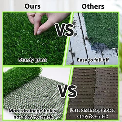 PICK FOR LIFE Artificial Grass Pad for Dogs Potty Training 130x80cm (51.2x31.5in) | Fast-Drain, Soft & Natural Look thumbnail 5