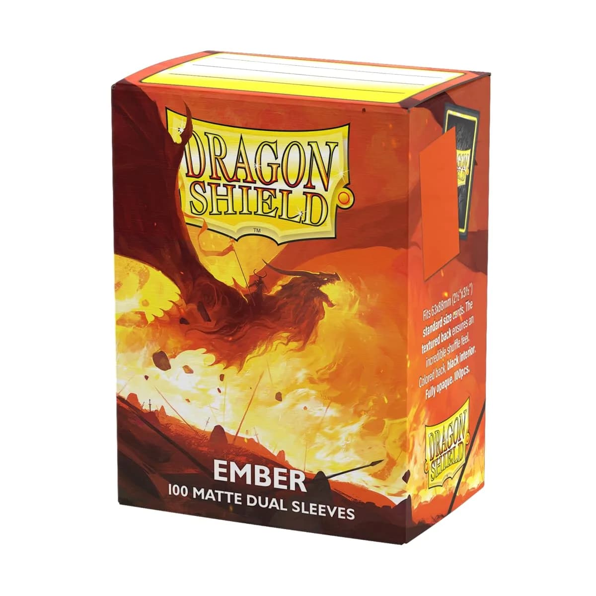 Dragon Shield Matte Dual Standard Size Card Sleeves 100 CT | Fury Color, PVC-Free Polypropylene — Ember