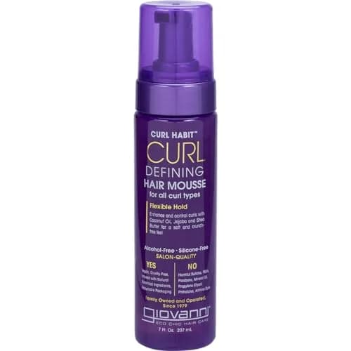 GIOVANNI Curl Habit Defining Hair Mousse Alcohol Free 207ml (6.99 Fl Oz) | Curl Enhancing Mousse for All Curl Types thumbnail 1