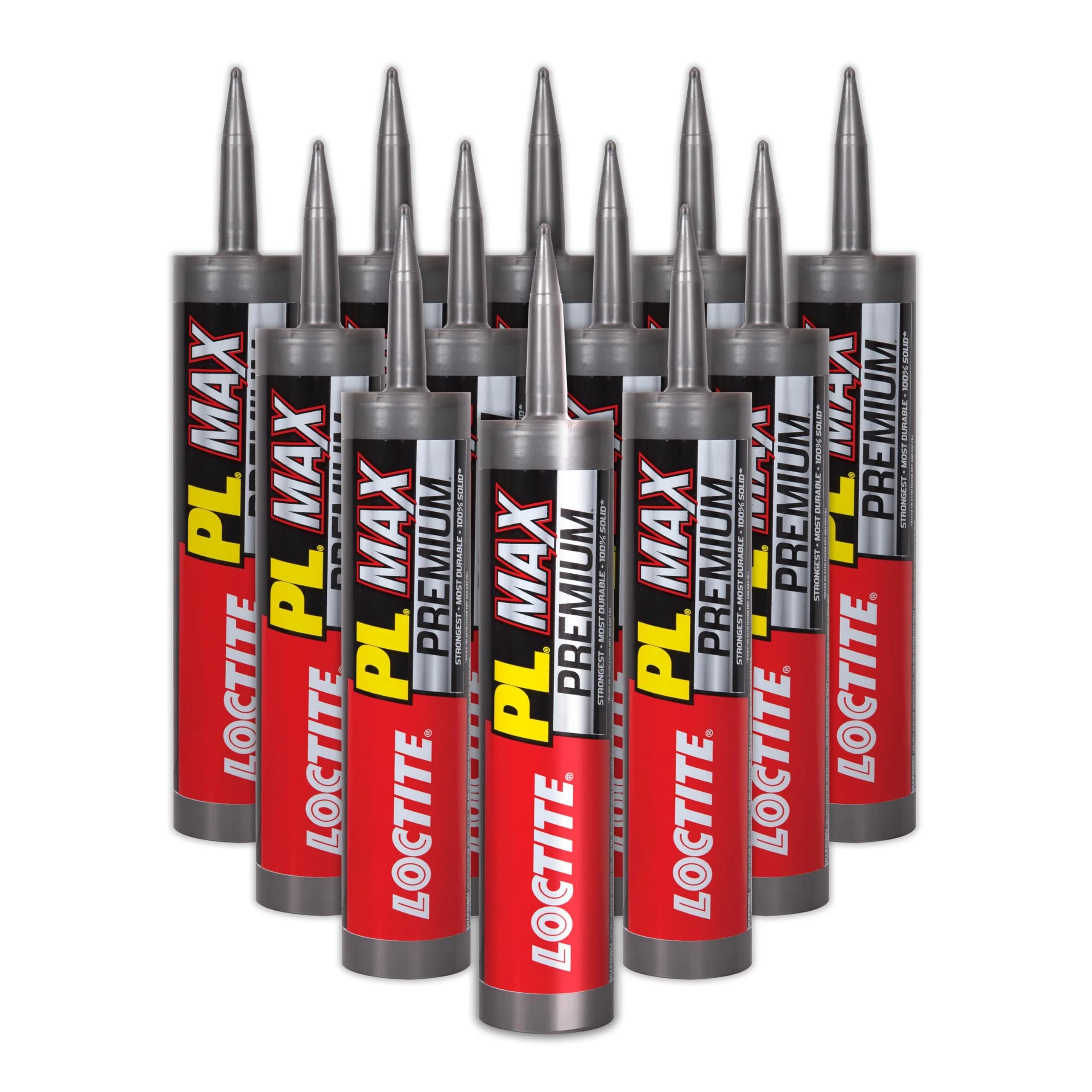 Loctite PL Premium Max Construction Adhesive 12 Pack | Heavy-Duty Waterproof Bond for Interior & Exterior