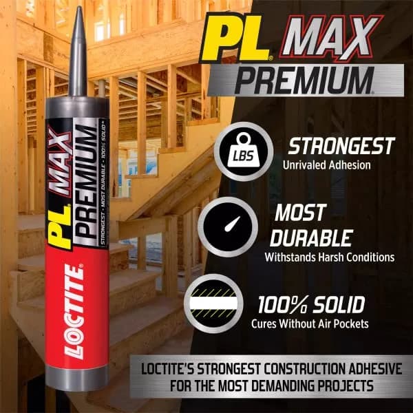 Loctite PL Premium Max Construction Adhesive 12 Pack | Heavy-Duty Waterproof Bond for Interior & Exterior thumbnail 10