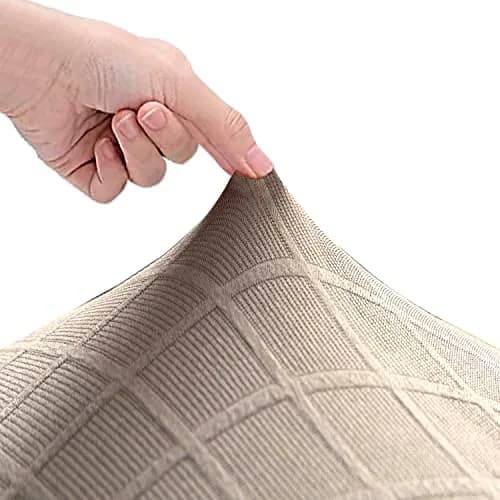 LANSHENG Reusable Wingback Chair Cover Khaki | Washable & Elastic Fit thumbnail 5