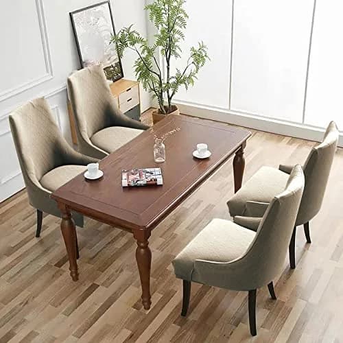 LANSHENG Stretch Rhombic Geometric Wingback Chair Cover Taupe 46-56cm (18-22") Length | Protects Chairs from Stains & Wear thumbnail 8
