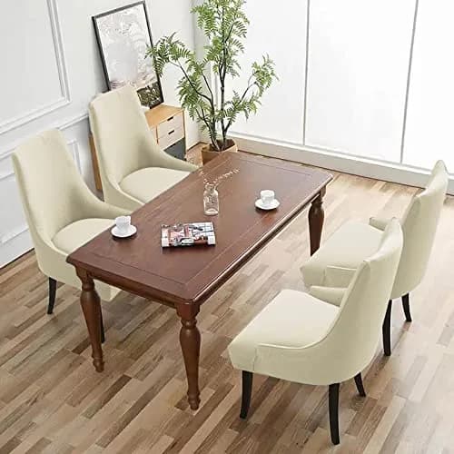 LANSHENG Reusable Beige Rhombic Geometric Wingback Chair Cover | Washable & Elastic Fit thumbnail 8