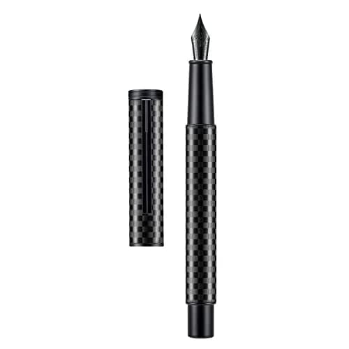 Hongdian Carbon Fiber Fountain Pen Fine Point 0.5mm (13.8cm / 5.4in) | Smooth Writing Experience thumbnail 1