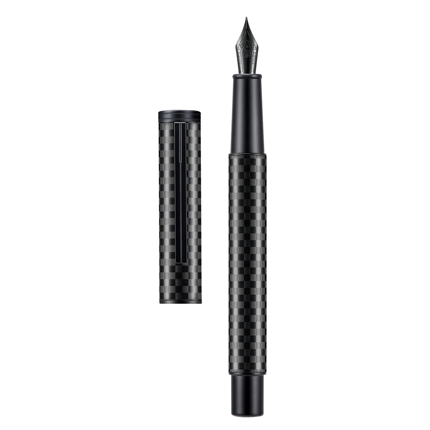 Asvine Hongdian 1851 Carbon Fiber Fountain Pen with Medium Nib - Smooth Writing