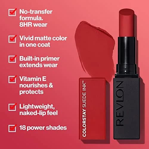 Revlon ColorStay Suede Ink Lipstick, 018 First Class, 2.5g (0.09 oz) | Long-Lasting Matte Color thumbnail 2