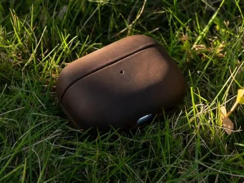 Maogoam Genuine Crazy Horse Leather Case Cover for Apple AirPods Pro 2/1 | Vintage Patina, Precise Fit, Wireless Compatible thumbnail 7
