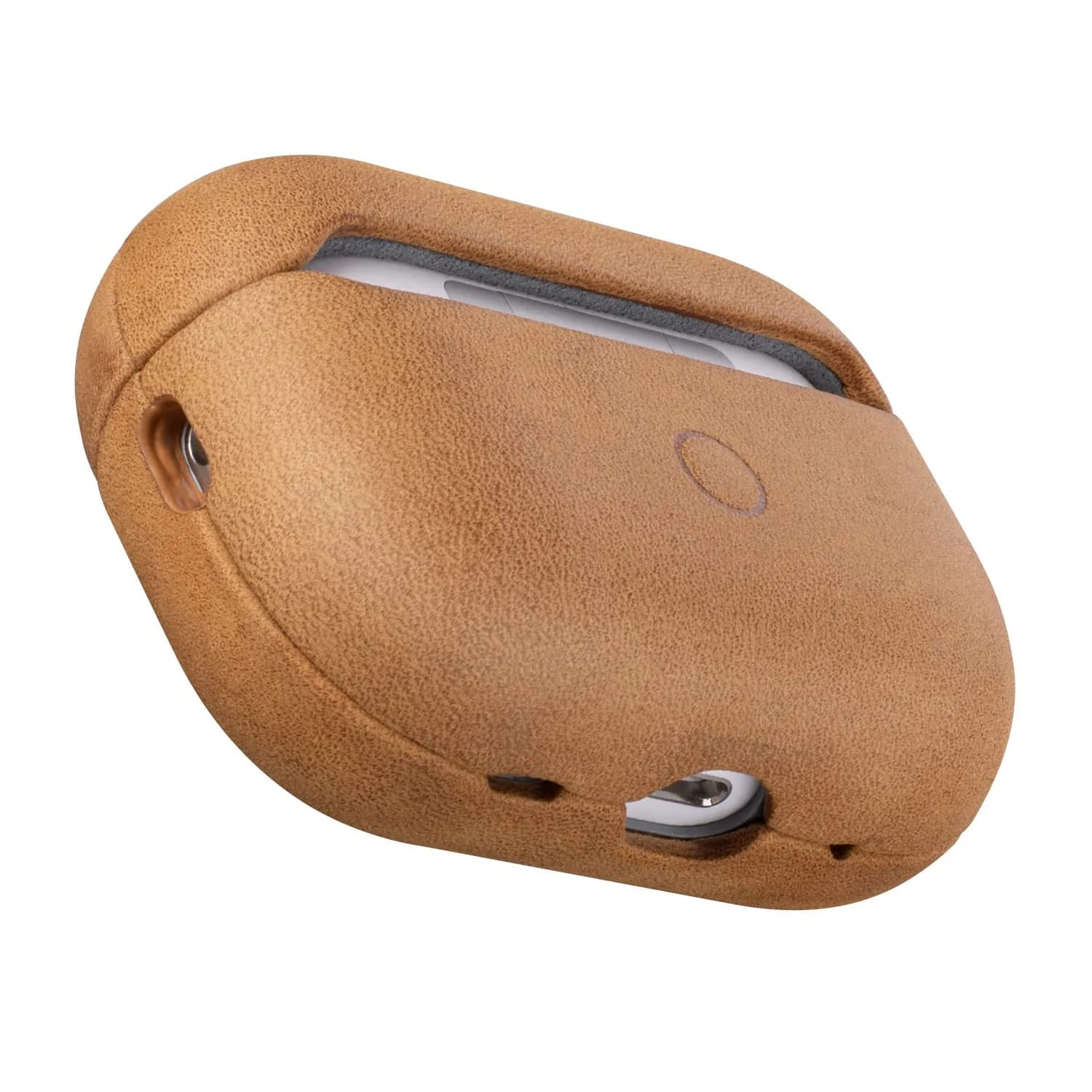 Maogoam Genuine Crazy Horse Leather Case Cover for Apple AirPods Pro 2/1 | Vintage Patina, Precise Fit, Wireless Compatible — Brown