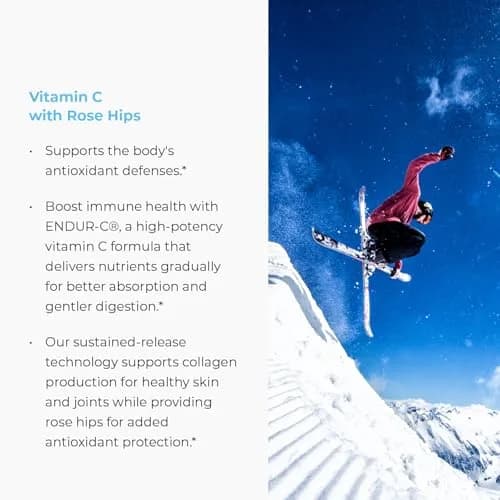 Endurance Products Sustained Release Vitamin C 1000mg with Rose Hips | Supports Immunity & Skin thumbnail 4