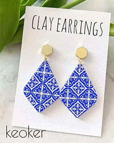 Keoker Silk Screen Stencils for Polymer Clay 3PCS Tile Pattern | Reusable Water-Based Acrylic thumbnail 6