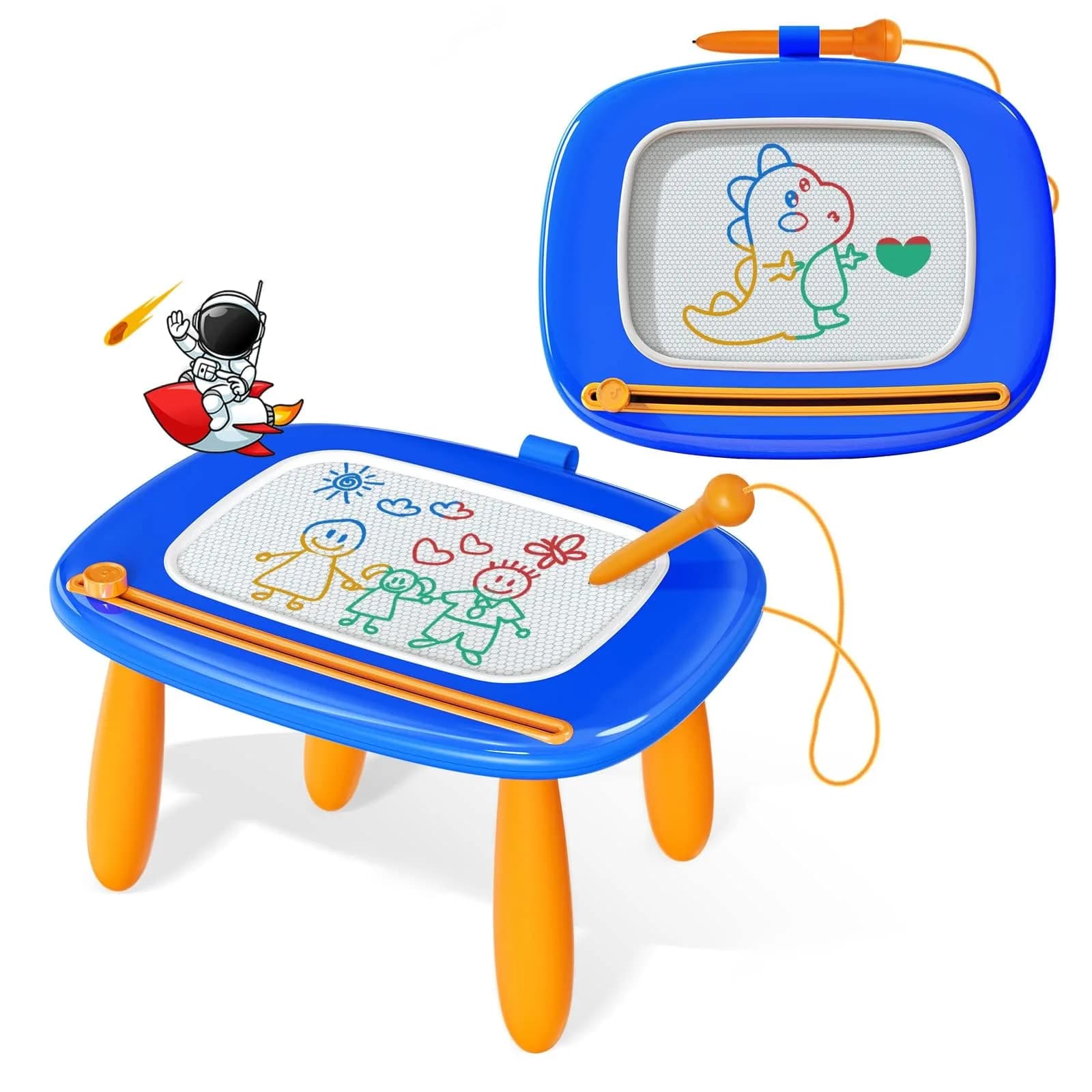 Kikidex Magnetic Drawing Board Toddler Toy | 32.4cm x 33.9cm x 3.9cm (12.7in x 13.3in x 1.5in)