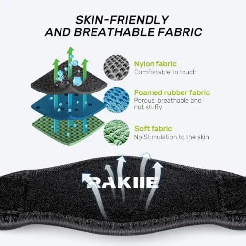Rakiie 2 Pack Tennis Elbow Brace with Adjustable Strap | Support for Tennis & Golf (enables full range) thumbnail 7