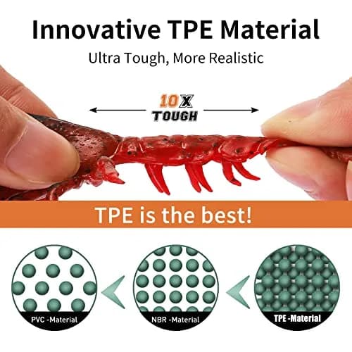 TRUSCEND Pre-Rigged Fishing Jigs 6.3cm (2.5in) Set of 3 | Lifelike Soft Crayfish Swimbait for Trout, Crappie, Walleye thumbnail 4