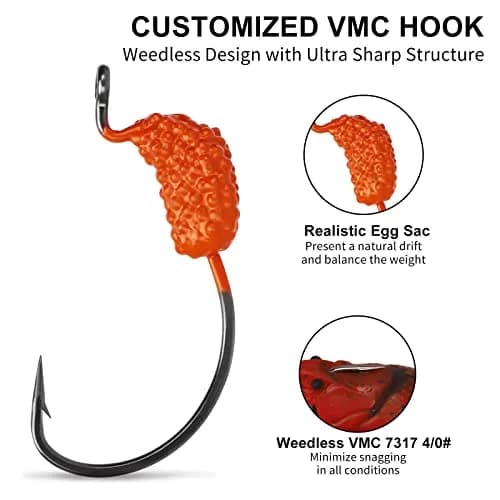 TRUSCEND Pre-Rigged Fishing Jigs 6.3cm (2.5in) Set of 3 | Lifelike Soft Crayfish Swimbait for Trout, Crappie, Walleye thumbnail 3