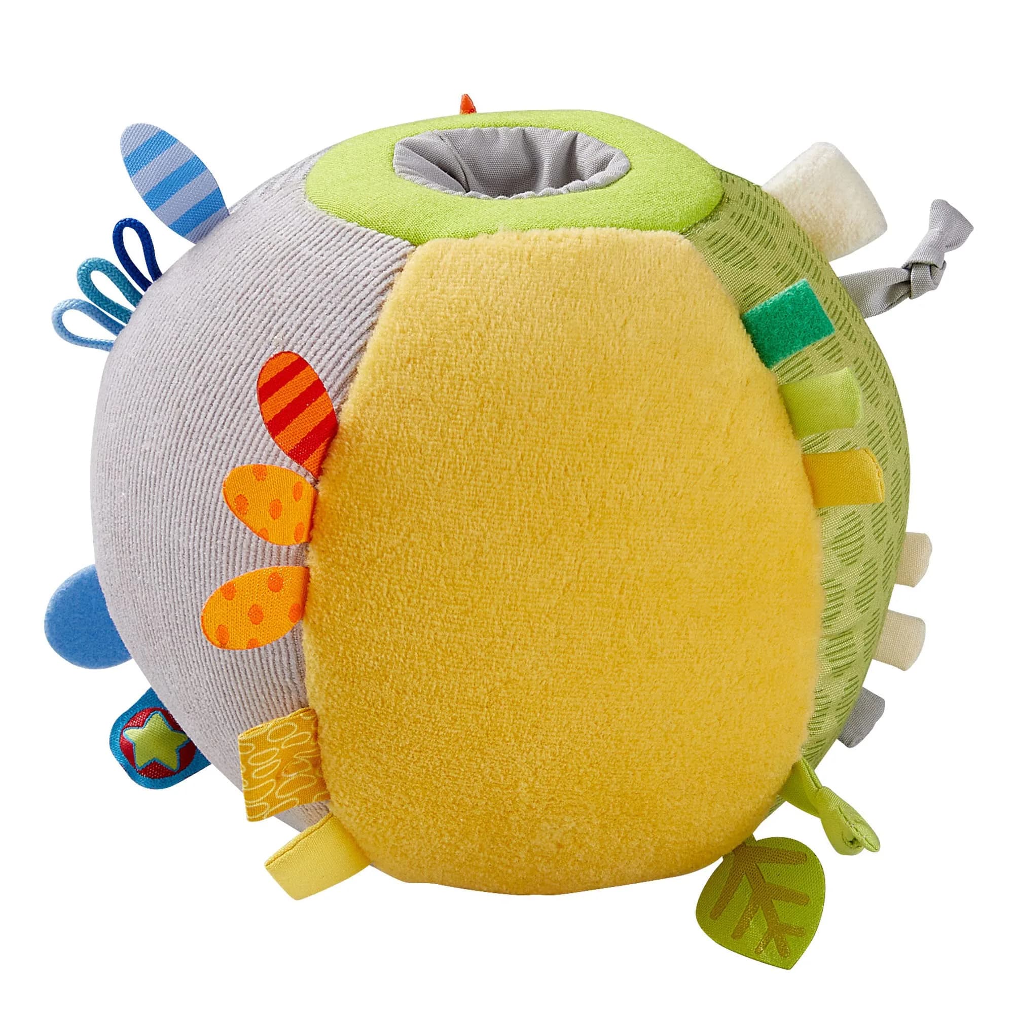 HABA Rainbow Baby Ball - 15cm (6") Machine Washable Sensory Toy | Ideal Baby Toy for Teething, Tummy Time Toys for Ages 6 Months & up — Discovery Ball
