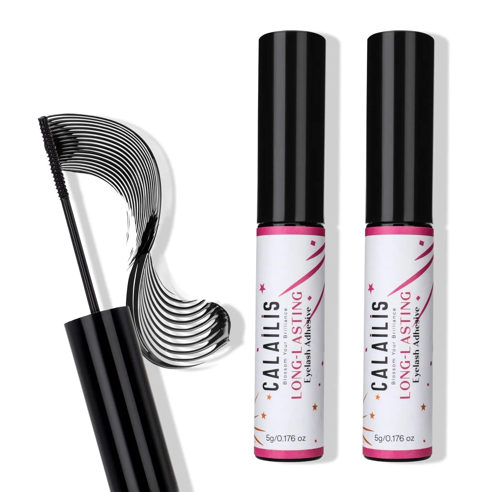 CALAILIS Cluster Lash Glue Black 5ml (0.176 Fl Oz) | Strong Hold for DIY Eyelash Clusters — Cluster Lash Glue