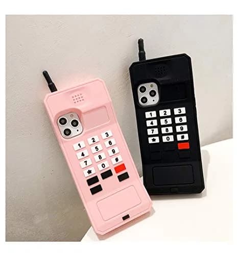 UnnFiko Retro Cellphone Silicone Case for iPhone 14 (6.1-inch) | Fun Stand Feature thumbnail 7