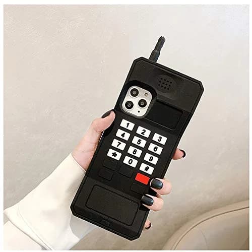UnnFiko Retro Cellphone Silicone Case for iPhone 14 (6.1-inch) | Fun Stand Feature thumbnail 2