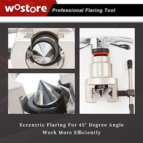 Wostore Flaring Tools Set 15 Sizes | Durable HVAC & Refrigeration Flare Kit with Tube Cutter & Reamer thumbnail 5
