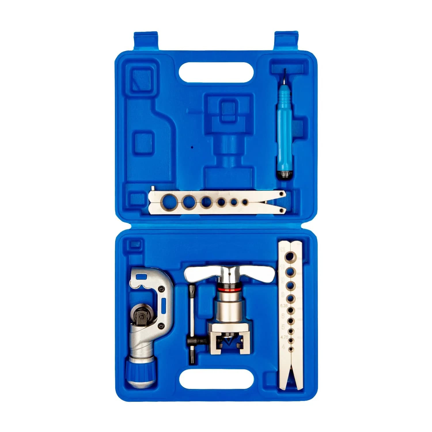 Wostore Eccentric Flaring Kit, 7 Dies 3/16-3/4" | Precise 45° SAE Flares for HVAC & Automotive — 15 Sizes Flare Tool