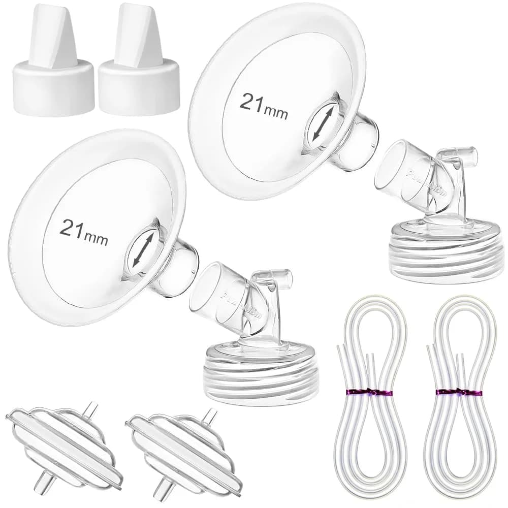 PUMPMOM-US 21mm Breast Pump Parts Kit for Spectra S1/S2/9+ | BPA-Free Polypropylene - main product image