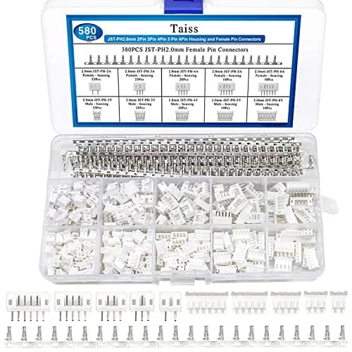 Taiss JST PH Connector Kit 580PCS 2.0mm | Widely Used in Household & Electronics thumbnail 1