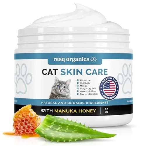 ResQ Organics Cat Paw Balm 8 oz | Hot Spot & Dermatitis Relief for Cats thumbnail 1