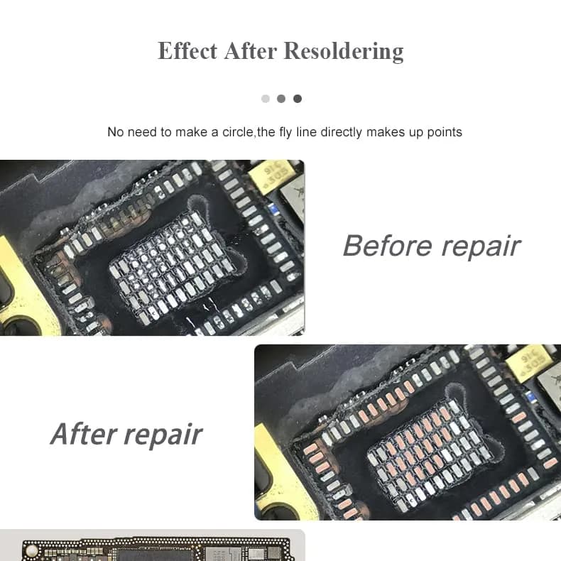 GOLDEN BLUE 2PCS Soldering Lugs Solder Piece Rework Pad Welding Point Repair for Phones IC Pad Touch BGA PCB Fingerprint Welding Plates thumbnail 7