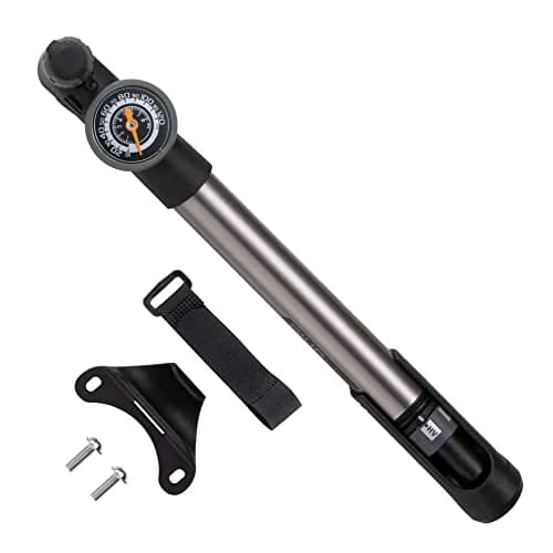 GIYO Mini Bike Pump with Gauge 2 Stage HP/HV 120 PSI | Easy Inflation for Road & MTB | Frame Mount Included | Taiwan Made (GP-993) thumbnail 1