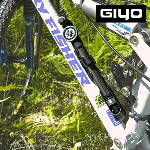 GIYO Mini Bike Pump with Gauge 2 Stage HP/HV 120 PSI | Easy Inflation for Road & MTB | Frame Mount Included | Taiwan Made (GP-993) thumbnail 8