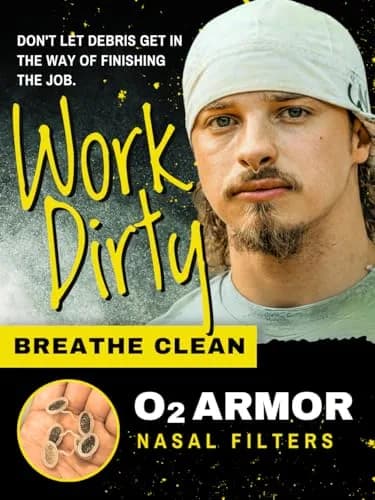 O2 Armor Nose Filters for Welding, Dust & Allergies (10 Pack, Large) | Capture 99% of Airborne Particles thumbnail 7