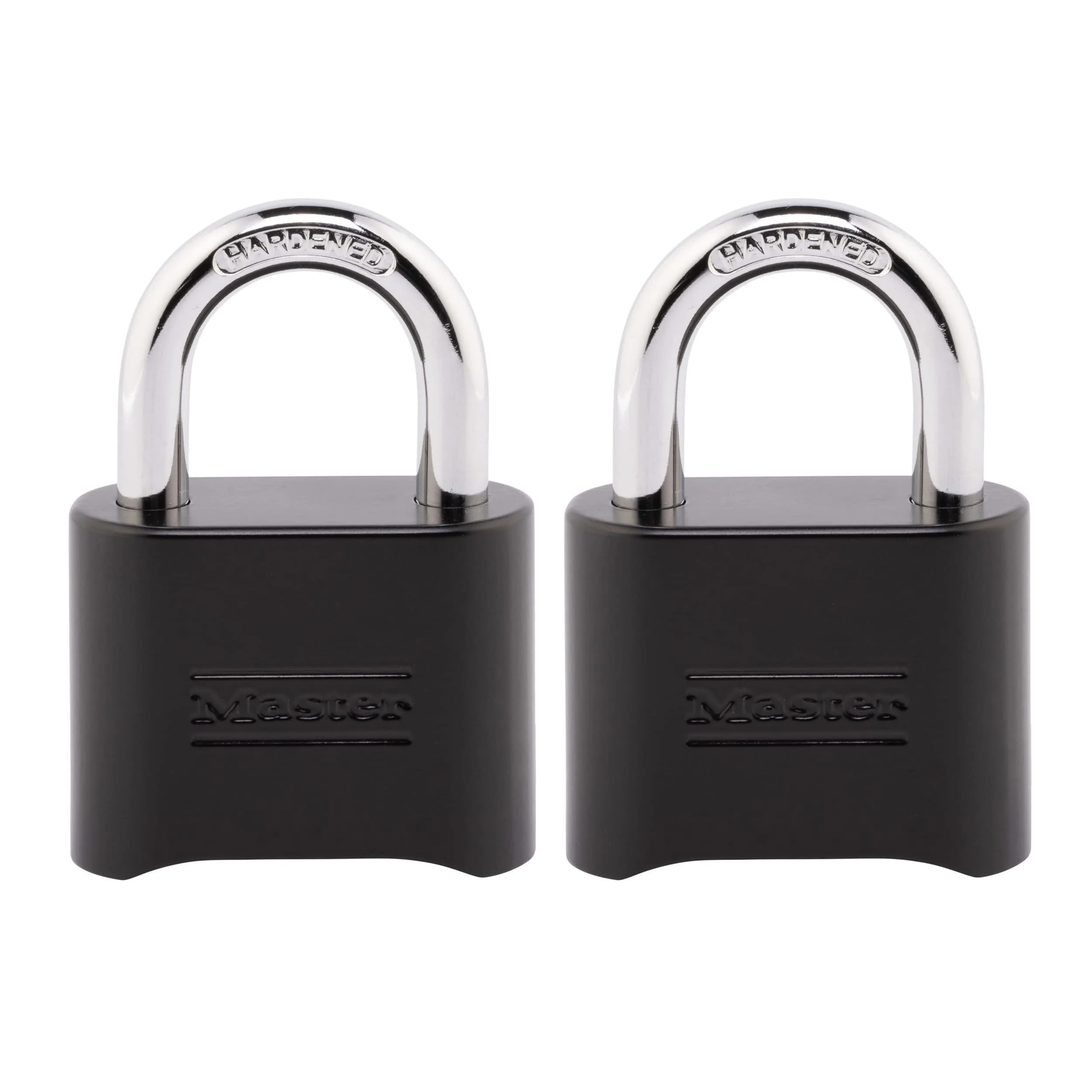 Master Lock Resettable Combination Padlock 2-Pack | Hardened Steel Shackle for Gym Lockers & Outdoor Gates