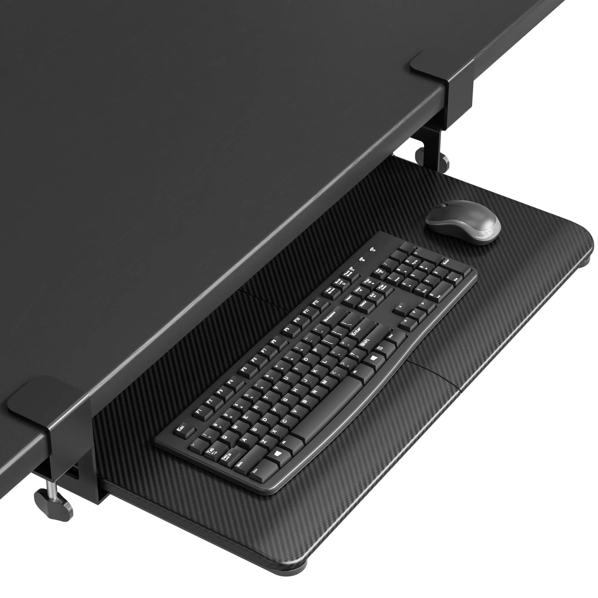 BONTEC Under Desk Keyboard Tray, Pull-Out Platform for Standard Keyboard & Mouse, 25.6" x 11.8" | Space-Saving Workspace Organizer — 25.6 X 11.8 Inch