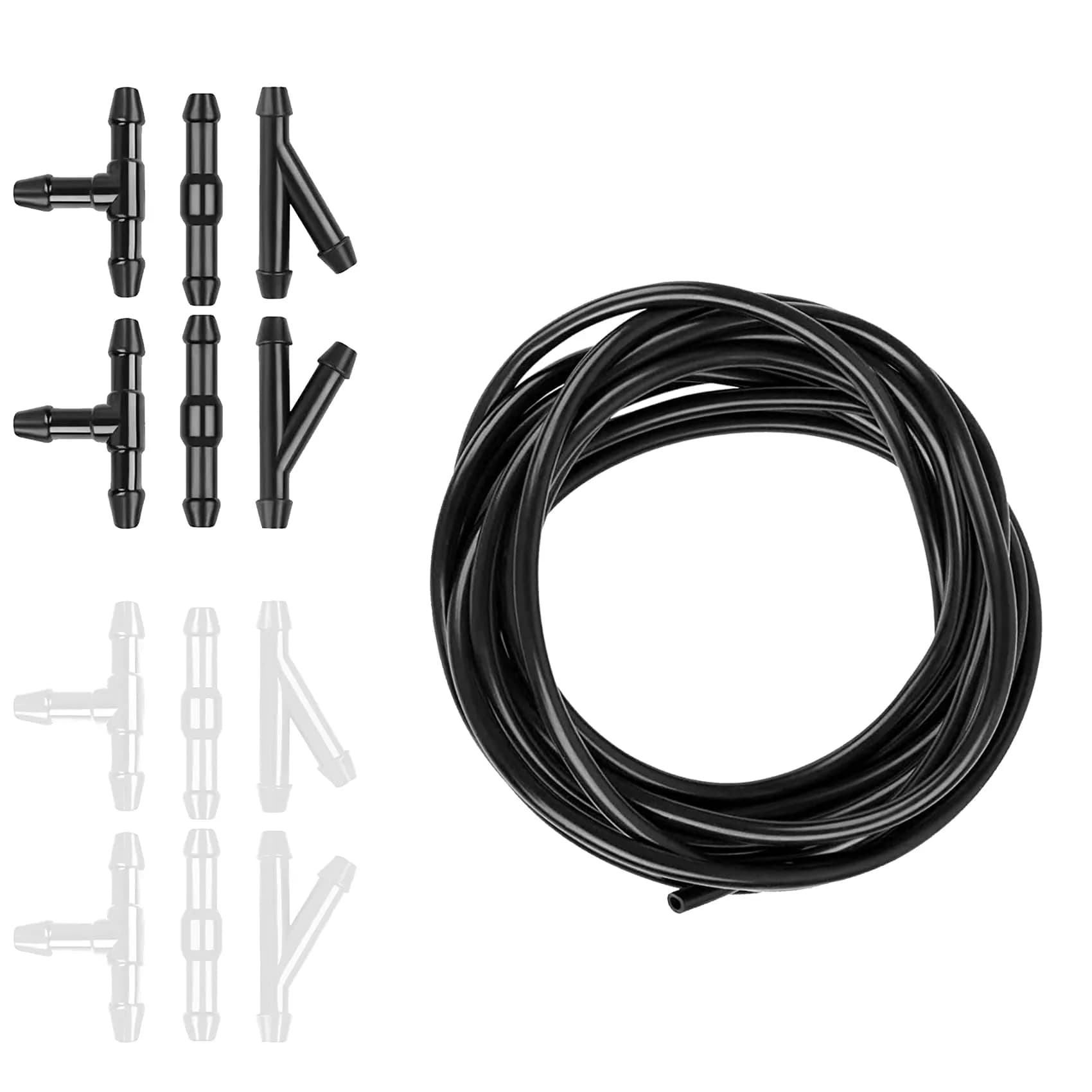 DWARFOO Windshield Washer Hose Kit, 4 Meter (157 inch) | Durable Rubber, Universal Fit for Cars & Trucks - main product image