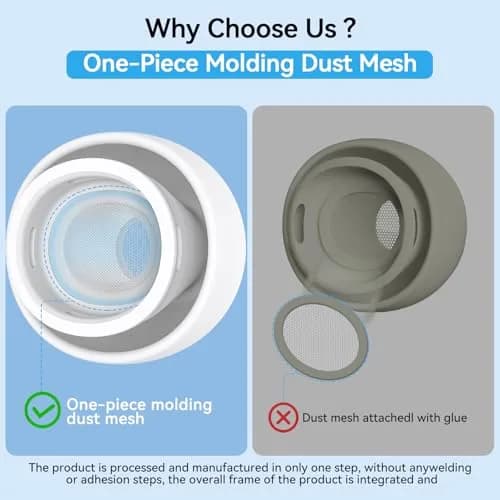 Pohgelan Replacement Ear Tips for AirPods Pro 2nd/1st Gen (XS/S/M/L, White) | 4 Pairs with Noise Reduction Holes & Dust Guard thumbnail 5