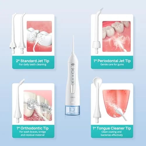 COSLUS ADA Accepted Water Dental Flosser C20 | 300ml (10.14 Fl Oz) Tank | Professional Set thumbnail 8