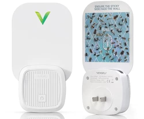 VEYOFLY Fruit Fly & Gnat Trap Plug-in with UV Light & Glue Boards, 1 Device + 3 Refills | Non-Toxic Indoor Insect Catcher thumbnail 1