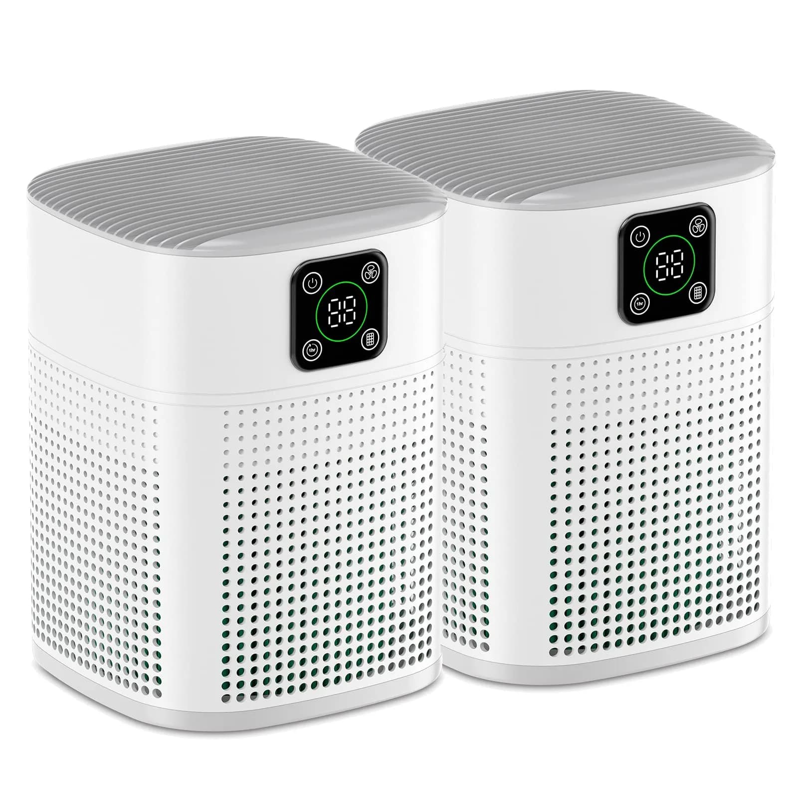 Honeyuan H13 HEPA Air Purifier for Bedroom & Large Rooms | 1095 sqft Coverage, 24dB Sleep Mode, 3-Stage Filtration — W