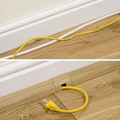 D-Line Stainable Wood-Effect Corner Cable Concealer 157in | Floor & Corner Cord Organizer thumbnail 7