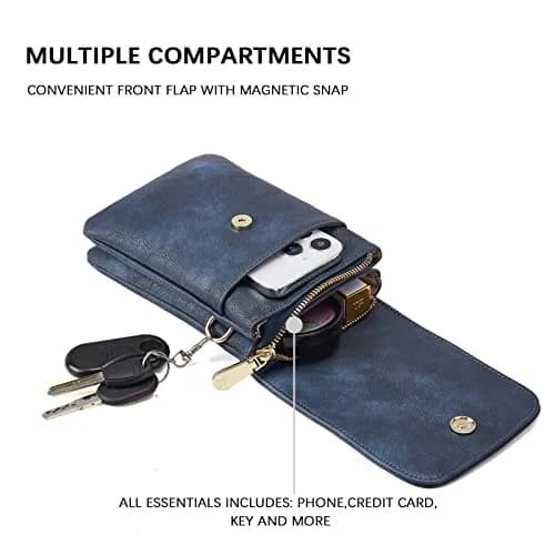 BOSTANTEN Small Crossbody Bag for Women Designer Cell Phone Purse | Vegan Leather, Compact & Stylish (4.9in x 2in x 7.1in) thumbnail 6