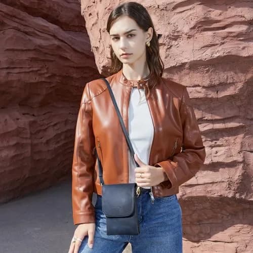 BOSTANTEN Small Crossbody Bag for Women Designer Cell Phone Purse | Vegan Leather, Compact & Stylish (4.9in x 2in x 7.1in) thumbnail 2