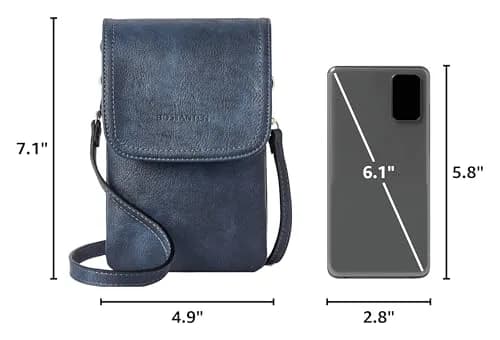 BOSTANTEN Small Crossbody Bag for Women Designer Cell Phone Purse | Vegan Leather, Compact & Stylish (4.9in x 2in x 7.1in) thumbnail 3