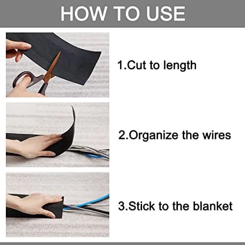 Syhood Carpet Cord Cover Floor Cable Protector 2.8 Inch 30 Feet Black | Floor Cable Management thumbnail 3