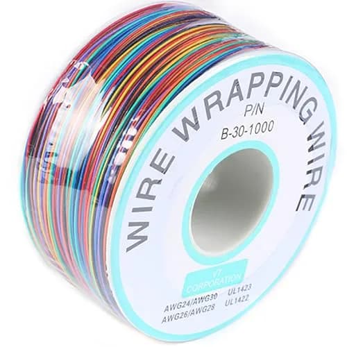 JESSINIE 8-Color Electronic Wire - 30 AWG Single Core, 250M | Tinned Copper Solid Cable for Circuit Boards thumbnail 1